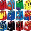 Mioyuo 24PCS Hero Party Favor Bags  Paper Gift Bags for Birthday Party Supplies, Hero Theme Goodie Bags for Party Decorations and Treat Bags