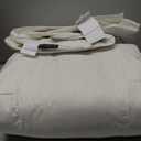 Hotel Grand White Goose Down Fiber Comforter Twin Size - All Season Fluffy Hotel Collection Duvet Insert Twin Medium Warmth Comforter with 1cm Breathable Panel, 68" x 90"