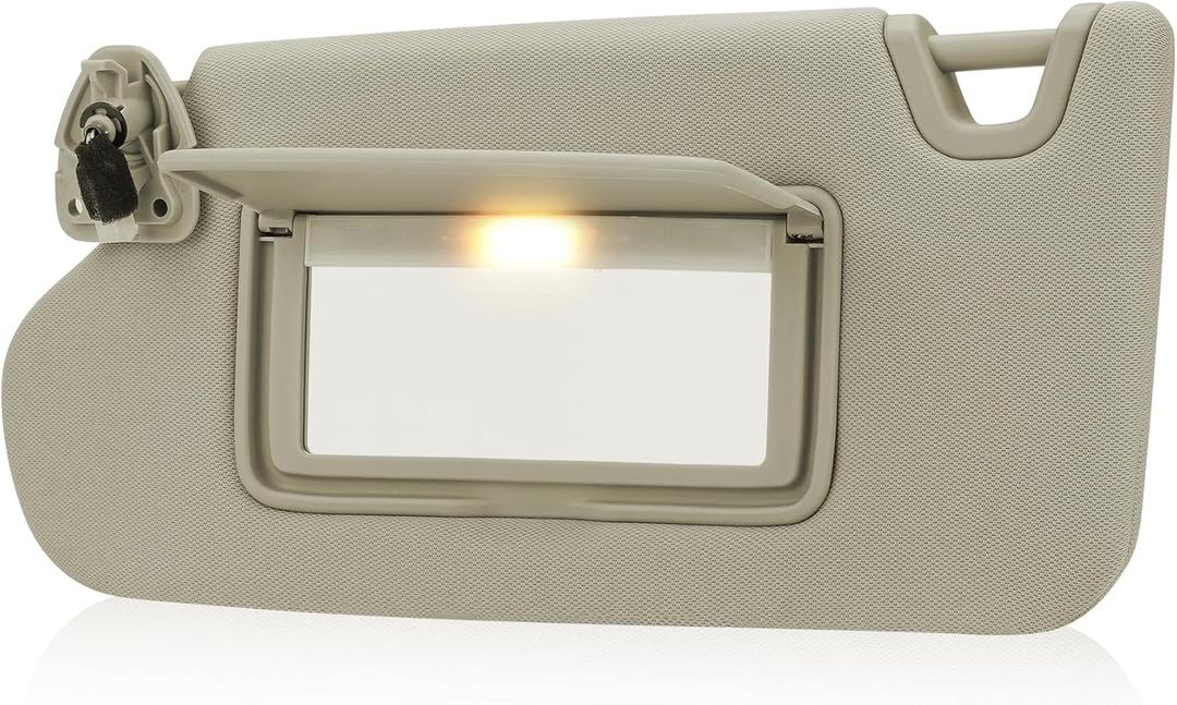 Beige Driver Left Side Sun Visor Replacement Compatible with 2013 2014 2015 2016 2017 2018 Nissan Altima Without Sunroof Replace 96401-3TA2A