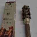AIMIKE Round Brush, 1.3 Inch Barrel, Nano Thermal Ceramic & Ionic Tech, Boar Bristles, for Blow Drying, Styling, Curling and Shine, Gold + 4 Clips