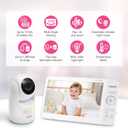 VTech 7" Baby Monitor with IPS Screen, Pan Tilt Zoom Camera, No WiFi Video Baby Monitor with Camera and Audio, Multi-Color Night Light, 2-Way Talk, Lullabies, Advanced HQ Max