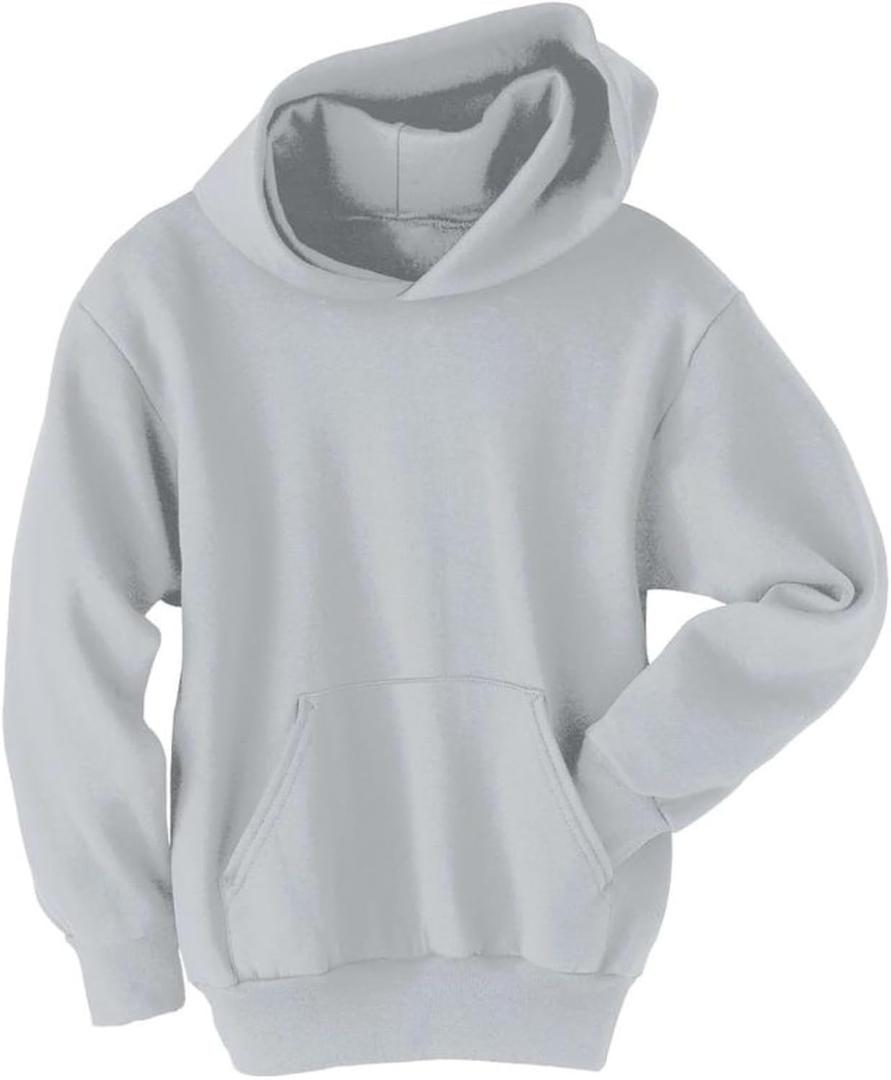 Hanes Boys' EcoSmart Fleece Hoodie, Hooded Sweatshirt for Boys, Pullover Sweatshirt (Small, Light Steel)
