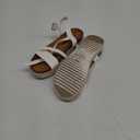 DREAM PAIRS Womens Open Toe Ankle Strap Espadrille Casual Flatform Platform Wedge Sandals (7, White/Pu)