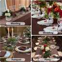 8 Pack Brown Table Cloth 60 x 102 Inch Rectangular Tablecloths for 6 Foot Rectangle Tables, Wrinkle Resistant Brown Tablecloth Washable Polyester Fabric for Buffet Wedding Party Banquet