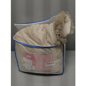 Smoofy Fluffy Twin Comforter Set, Faux Fur Comforter Set, Luxury Fuzzy Twin Bedding Set, Soft Shaggy Bed Set for All Season, 2 Pieces - 1 Comforter & 1 Pillowcase, Khaki