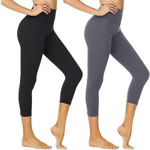 2 Pack Leggings for Women Tummy Control, Soft High Waisted Black Yoga Pants for Workout Reg &  3XL