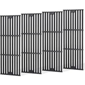 Criditpid Grill Grates for Char Griller 5050, 3001, 2121, 5650, 5072, 2123, 2828, 3072, 3030, 3008, 4000, 19 3/4" Cast Iron Cooking Grate Replacement Parts for Chargriller 5050, King Griller, 4-Pack