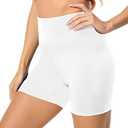 FULLSOFT High Waisted Biker Shorts for Women-5" Tummy Control Fitness Athletic Workout Running Yoga Gym Shorts M