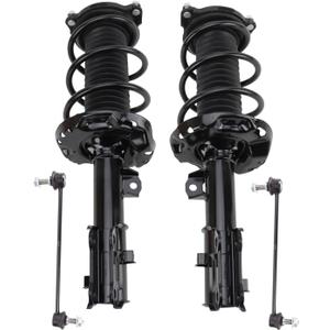 TRQ Front Suspension Kit Complete Strut & Coil Spring Assembly Sway Bar Stabilizer Link Compatible with 2017-2020 Hyundai Elantra