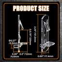 20pcs Plastic Locking Shelf Support Pegs,6.9mm Shelf Pins,Self-Locking Bracket Clips,Clear Shelf Pegs for for Kitchen Cabinet Furniture Book Shelves,6.9mm Peg x 3/4" Thick Shelves