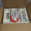 VASAGLE C-Shaped End Table, Small Side Table for Couch, Sofa Table with Metal Frame for Living Room, Bedroom, Bedside, Cream White