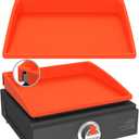 Silicone Griddle Mat Cover for Blackstone - 17 Inch True All-Encompassing Coverage Heavy Duty Food Grade Grill Buddy Mat, All Season Cooking Surface Protective Cover (Orange)