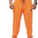 BIG SAM SPORTSWEAR COMPANY Men's Baggy Sweatpants with Pockets, Oldschool Loose Fit Gym Pants (Large, Orange)