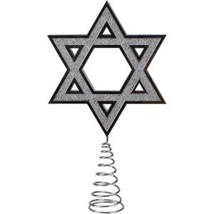 9-Inch Plastic Silver Hanukkah Tree Topper