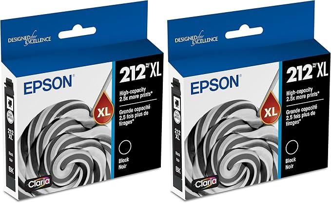 Epson 212 Claria Ink High Capacity Black Cartridge (T212XL120-S) Works with Workforce WF-2830,2850 and Expression XP-4100,4105,(Pack of 1)