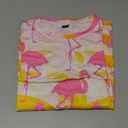 Womens Tie Dye Shirt Short Sleeve Crewneck Casual Loose Cute Tops Color-Block Pullover Sweatshirt (Large, B2-flamingo)