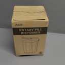 PULIV Large Pill Bottle Organizer for Holding 6 Various Vitamins without Filling Hassle, Supplement Organizer for Travel, Anti-Mixing Pill Box Case with Wide Opening for Easy Pill Retrieval, 20 Labels (Black)