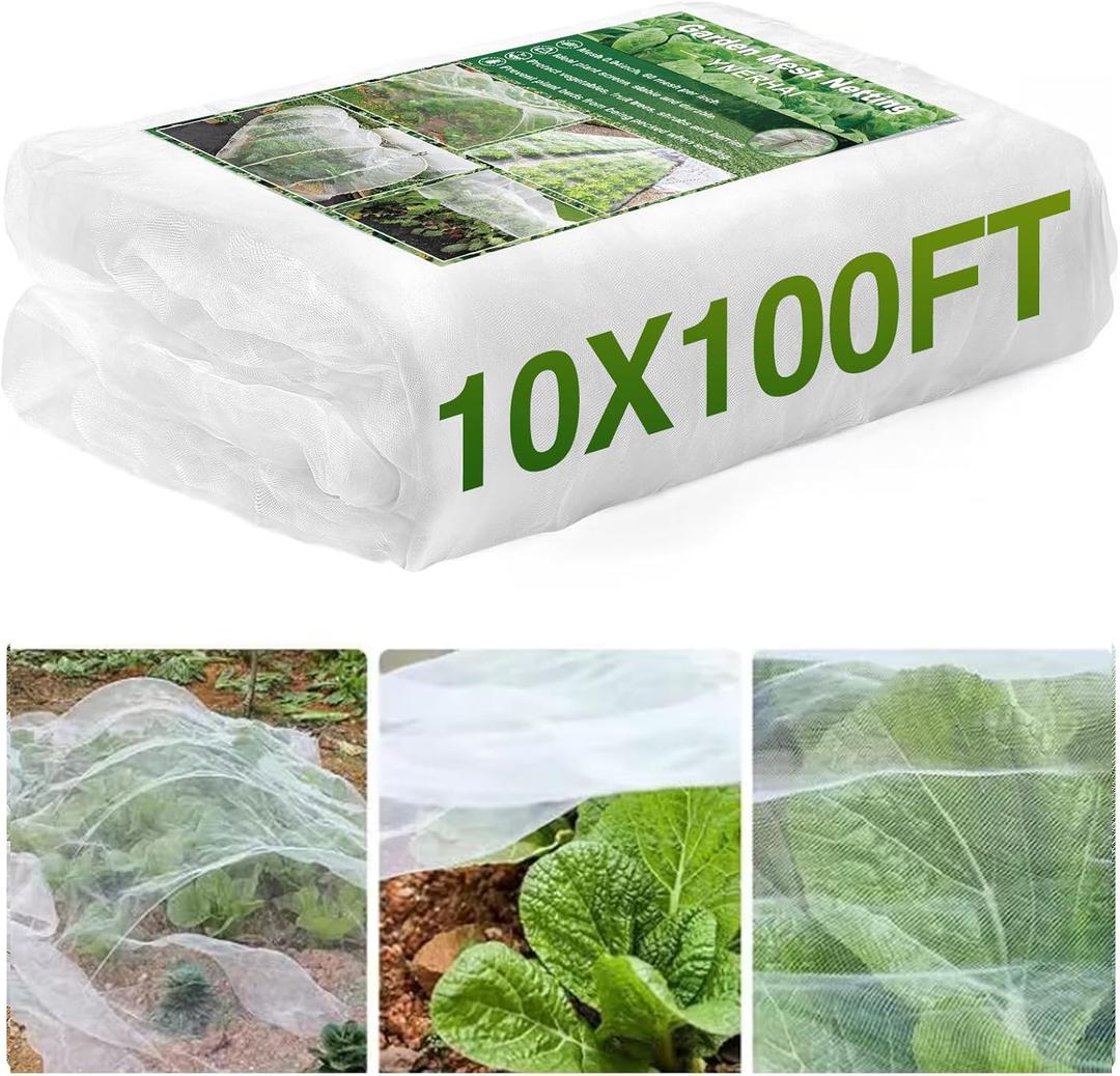 10 X100FT Garden Mesh Netting Barrier, Fruit Tree Plant Netting for Vegetable Blueberry Bushes Protection