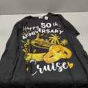 Happy 50th Anniversary Cruise Tee Golden Wedding Cruise Long Sleeve T-Shirt (Black, L)