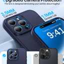 Shockproof for iPhone 15 Pro Max Case, [Camera Protection] [Military-Grade Drop Protection] Protective Anti-Yellow Slim Translucent Skin-Friendly Case for iPhone 15 Pro Max, Titanium Blue