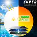 2 x LanPool Floating Pool Lights,14" Flame Solar Pool Lights,Floating Glow Globe IP68 Waterproof, Solar Powered Swimming Pool Accessories, Large Floating Light Up Balls for Pool Pond Outdoor Decor-1PC