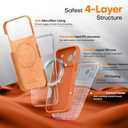 Magnetic for iPhone 17 Pro Max Case Silicone, Compatible with MagSafe, Integrated Camera Control Cover, Full Body Protective 3.0mm Thicken Shockproof Phone Cover for 17 ProMax 6.9'', Orange