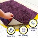 Muddy Mat | Super Absorbent Door Mat Indoor, Microfiber Quick Dry Chenille Entryway Rug, Non-Slip Front Door Mat, Indoor Mats for Entryway, Machine Washable Pet Rug, Dark Purple 24"x36"
