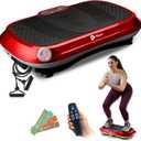 Lifepro Waver Vibration Plate Exercise Machine  High-Intensity Vibration for Muscle Activation, Full-Body Workout Vibrating Platform with Loop Bands, Fitness Equipment for Strength Toning & Fat Loss (Red)