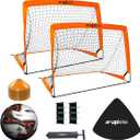 Portable Soccer Goals  Set of 2 & with Accessories | Durable, Easy-to-Set-Up Kids Soccer Nets for Backyard & Outdoor Play | Ideal Gift for Young Soccer Players