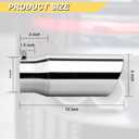 4 inch Inlet Exhaust Tip, 5" Outlet 12" Overall Length