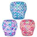 wegreeco Baby & Toddler Snap One Size Adjustable Reusable Baby Swim Diaper (Fish Scales, Large, 3 Pack)