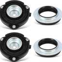 Front Upper Strut Mount Pair Driver & Passenger Sides for Jetta Passat Tiguan Beetle Golf CC GTI A3 TT, Replaces 1K0412331B 1K0412331C