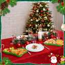 Uiifan Elf Themed Party Decorations, 24 Pcs Christmas Green Elf Boot Plates Disposable Plastic Serving Trays Xmas Party Supplies for Snacks