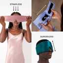 DROWSY Silk Sleep Mask - Face-Hugging, Padded Cocoon for Luxury Sleep in Total Darkness - 100% Pure Mulberry Silk (La Vie En Rouge)