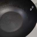 Carbon Steel Wok Pan, 9.5" Authentic Chinese Stir-Fry Pans Set with Glass Lid, 1.65lb Lightweight Flat Bottom Small Wok for 1-2 Servings