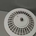 Socket Ceiling Fan Light Bedroom:13 Inch Small Ceiling Fans with Lights and Remote 3 Color Screw in Fan Dimmable LED Ceiling Fan Socket Replacement for Light Bulb Kitchen Living Room(‎Crystal White)
