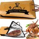 2 x VEEVIIY Upgrade BBQ Blanket for Resting Meat 21 Inch Large Bag, Reusable Insulated Resting, Foldable Insulated Brisket Resting Blanket, Wide Mouth Design Barbecue Blanket Fit Large Meat