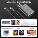 2 x 45W Super Fast Charger USB C Android Phone Charger Fast Charging Replacement for Samsung Galaxy S25/S25 Ultra/S25+/S24 Ultra/S24/S24+/S23 Ultra/S23/S22/S20/S21/Note 10,Galaxy Tab, 6Ft C Cable
