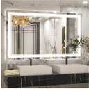 Keonjinn LED Bathroom Mirror with Lights, 40 x 24 Inch Front Lighted Vanity Mirror, HD Tempered Glass, UL-Listed LED Driver, Anti-Fog, 6000K Dimmale, Memory Function, Easy Installation