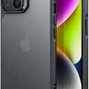 ESR for iPhone 14/iPhone 13 Case, Military-Grade Protection with Shock-Absorbing Corners, Scratch-Resistant and Anti-Yellowing Acrylic Back, Slim Protective Phone Case, Air-Armor Series, Frosted Black