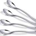 WDF 300 Pieces Plastic Silver Mini Spoons - 4 Inches Silver Plastic Tasting Spoons for Desserts, Heavy Duty Disposable Spoons Perfect for Coffee, Cake, Desserts, Appetizers for Wedding/Party