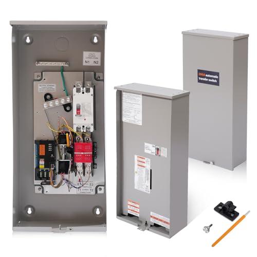 200 Amp Automatic Transfer Switch w/Power Management Replacement for Generac RXSW200A3, NEMA 3R Aluminum Enclosure for Indoor and Outdoor Use, Compatible with Evolution or Nexus Generator Controllers