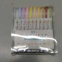 Zebra Pen Mildliner Dual-Tip Highlighter Marker Set, Broad and Fine Point Tips, No Bleed, Ideal for Bible Highlighting, Journaling & Note-Taking, Assorted Neutral & Gentle Ink Colors, 10-Pack (78701)