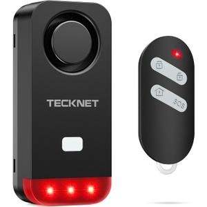 TECKNET Bike Alarms for Ebikes with Remote Control, Motorcycle Alarm, 120dB Bicycle Anti-Theft Alarm, IP65 Waterproof Bicycle Alarm, Wireless Ebike Alarm Suitable for Bicycles, Motorcycles and Carts