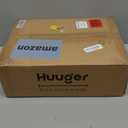 Huuger Nightstand with Charging Station, 27.6 Inch Bedside Table with Fabric Drawers, End Table with USB Ports and Outlets, Night Stand for Bedroom, Rustic Brown