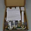 4PCS Christmas Electric Window Candle Lights with Gold Base Outlet, 5FT Window Candle Lights Cord with 0.6W C26 Clear Bulb On/Off Switch Plug-in 4 Suction Cups for Christmas Window Home Decoration