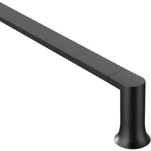 Moen Genta LX Modern Single Kitchen or Bathroom Towel Bar, 24-Inch, Matte Black, BH3824BL
