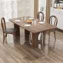 5'×7' Crystal Clear Floor Mat Under Dining Room Table, Floor Protector