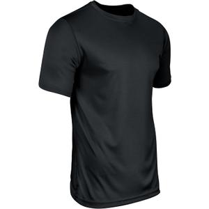 Champro Men's Vision Adult Lightweight Polyester T-Shirt Jersey, Black, 2X-Large (Black, XXL)