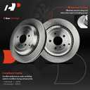 A-Premium 12.99 inch (330mm) Rear Vented Disc Brake Rotors Compatible with Select Mercedes-Benz Models - R320, R500, R350, G55 AMG, GL320, GL350, GL450, GL550, ML320, ML350, ML450, ML500, 2-PC Set